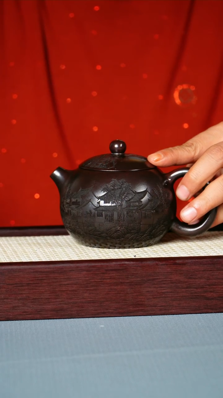 茶壶紫砂龙山古乌泥 西施