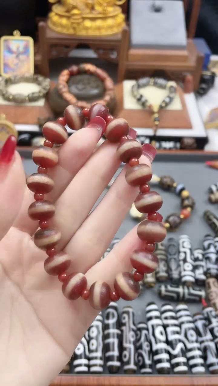 【闪购商品】玛瑙/玉髓手串未镶嵌红肉药师手串