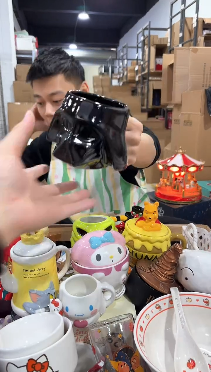 瓷片陶瓷黑武士头杯