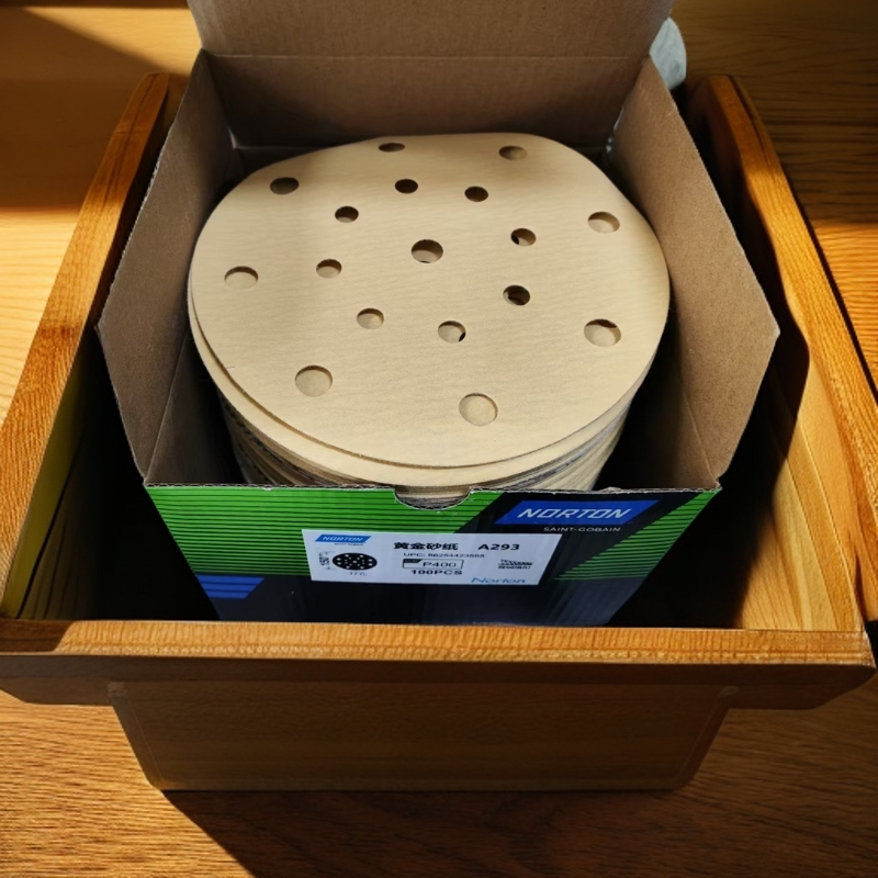 6寸17孔诺顿黄金干磨砂纸