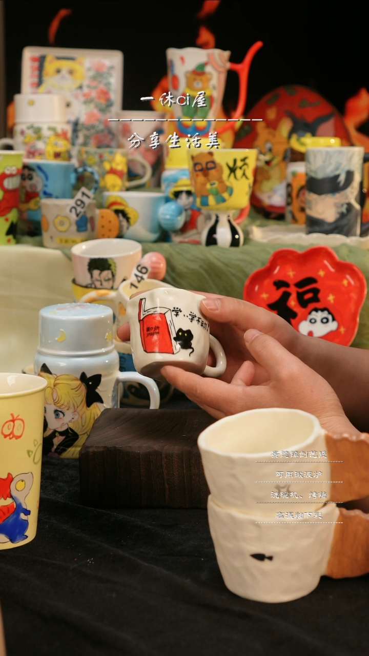 【闪购商品】摆件亲工手绘陶瓷-