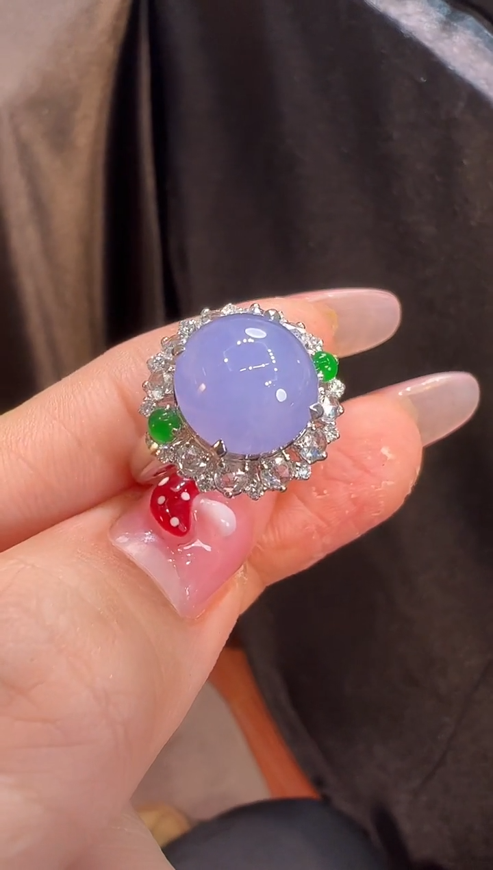 【闪购商品】翡翠戒指18K金镶嵌戒指