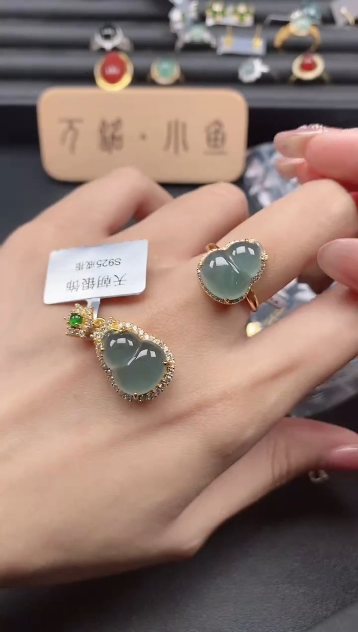 翡翠戒指银S925镶嵌51511