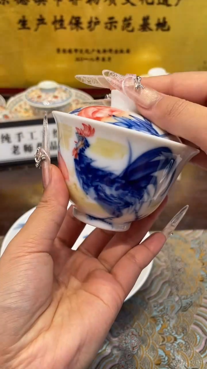 杯子瓷景德镇手工手绘陶瓷