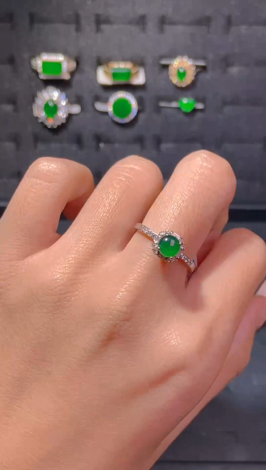 【闪购商品】翡翠戒指未镶嵌天然翡翠A货109