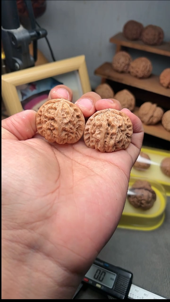 吊坠文玩核桃白狮子全品40