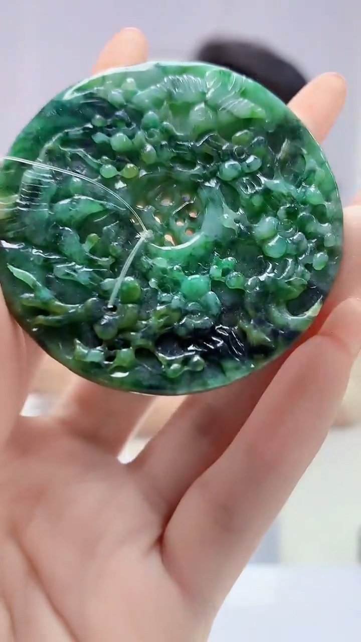 【闪购商品】翡翠颈饰未镶嵌1502DD-jj345花鸟