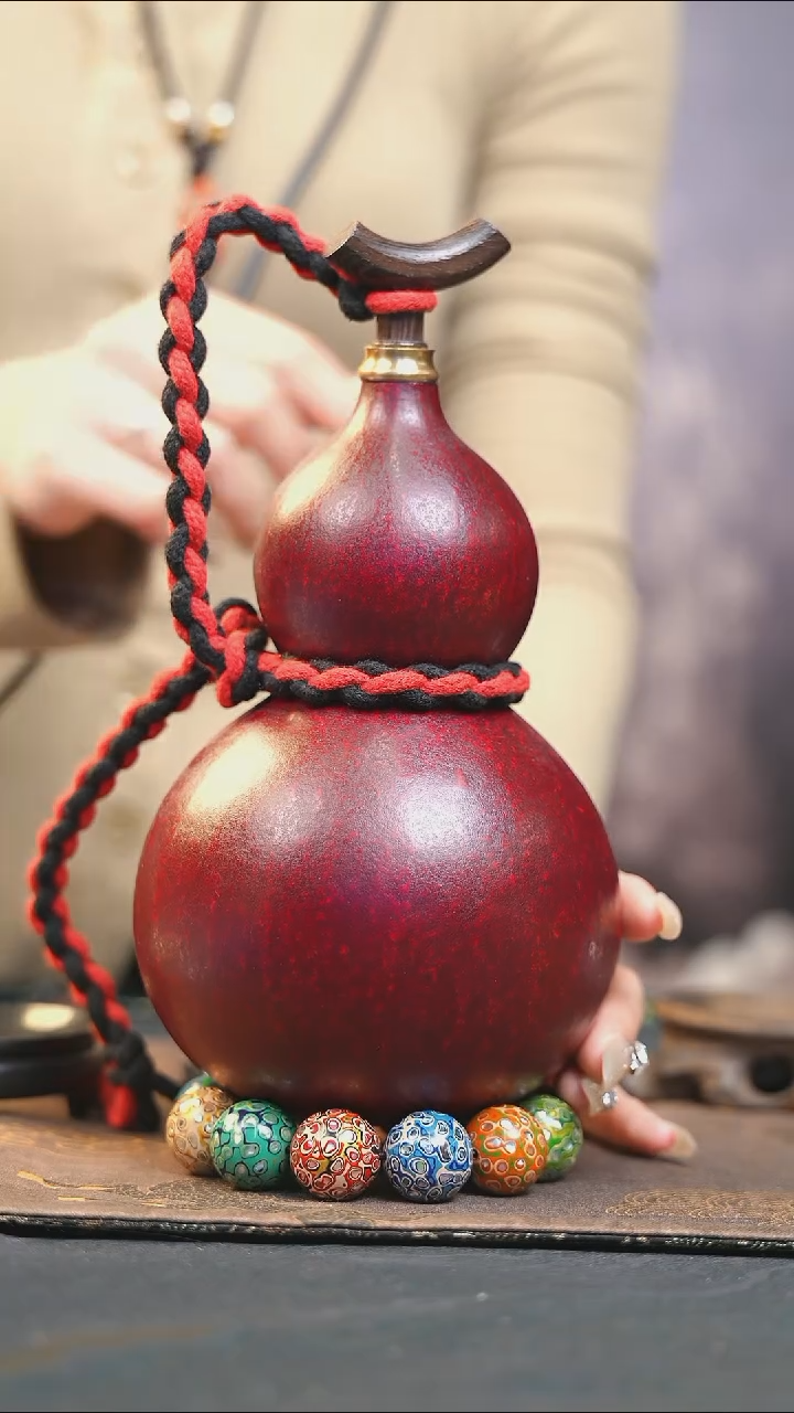 【闪购商品】XC259大漆酒葫芦不包手串及旋转底座