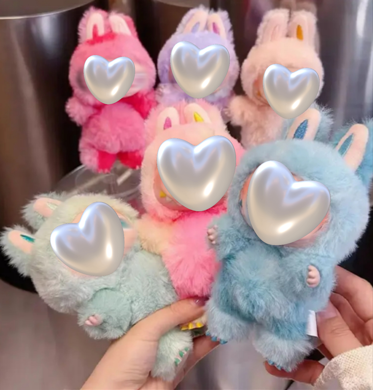 跨境三代趣味领潮娃娃毛绒搪胶公仔玩偶钥匙扣创意可爱公仔挂件系