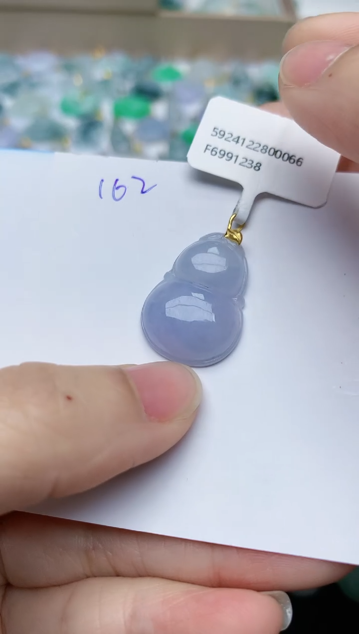 【闪购商品】翡翠颈饰18K金镶嵌天然翡翠A货    162