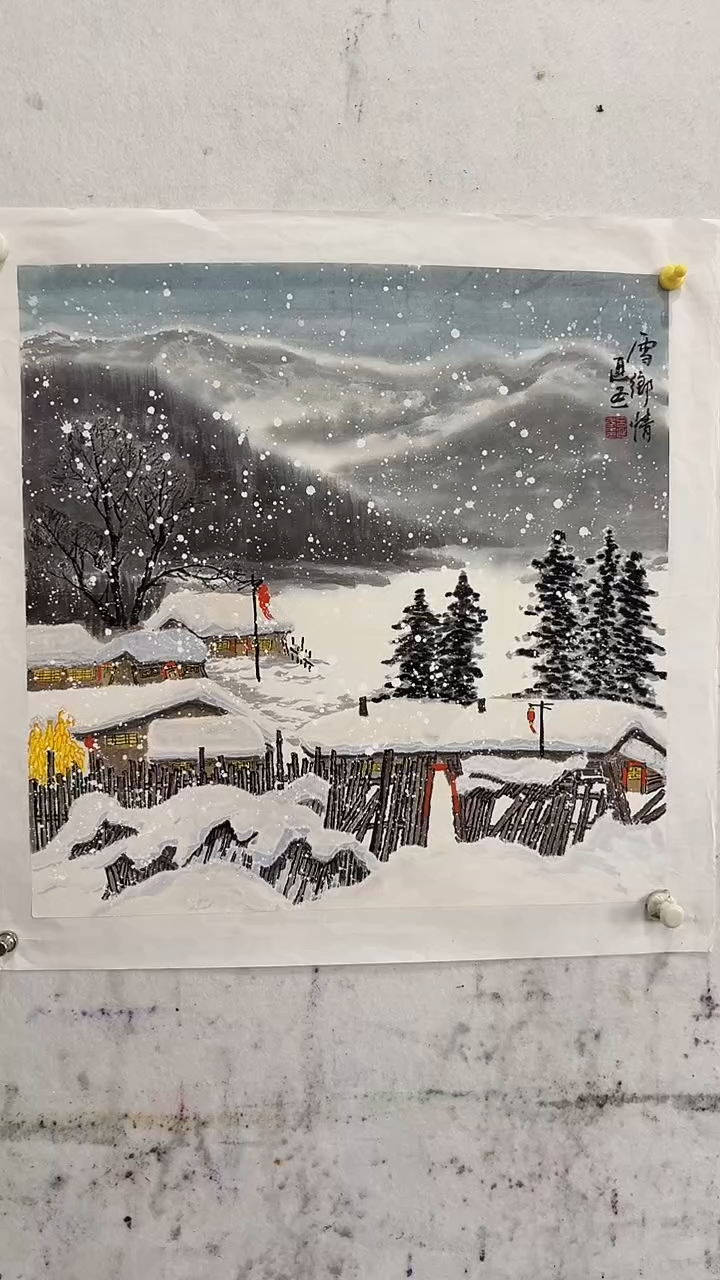 国画手绘原稿-吕延冬-山水-2平尺