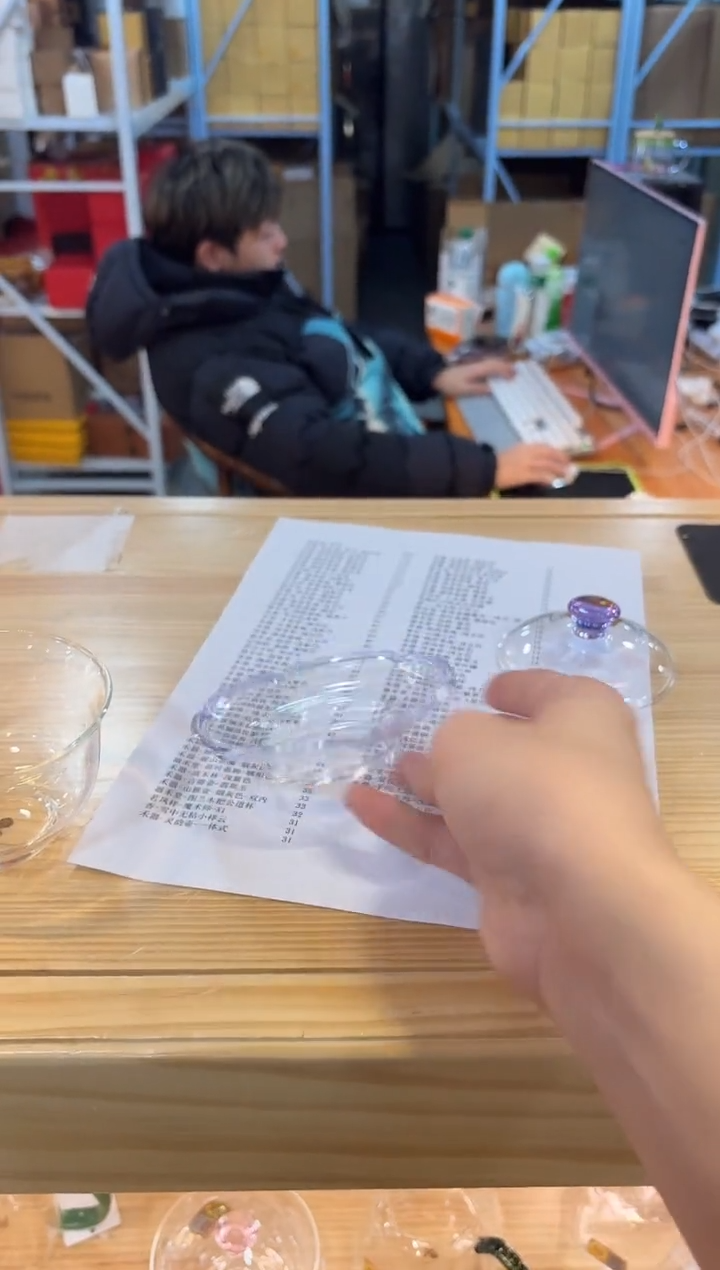 【闪购商品】禾器-禅语盖碗-浅紫色