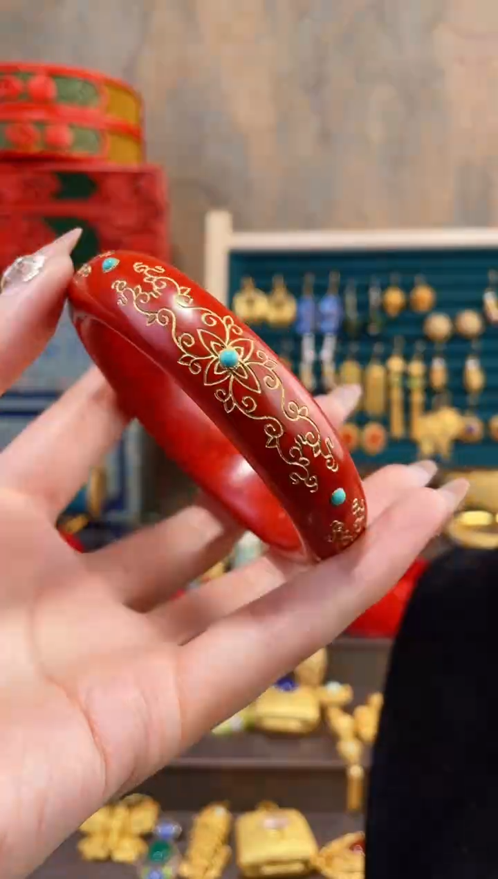 【闪购商品】非遗金漆镶嵌镯子56-60