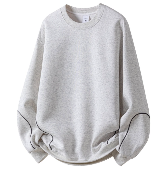 viva 套头扎染卫衣常规款长袖秋季落肩袖圆领线条套头款