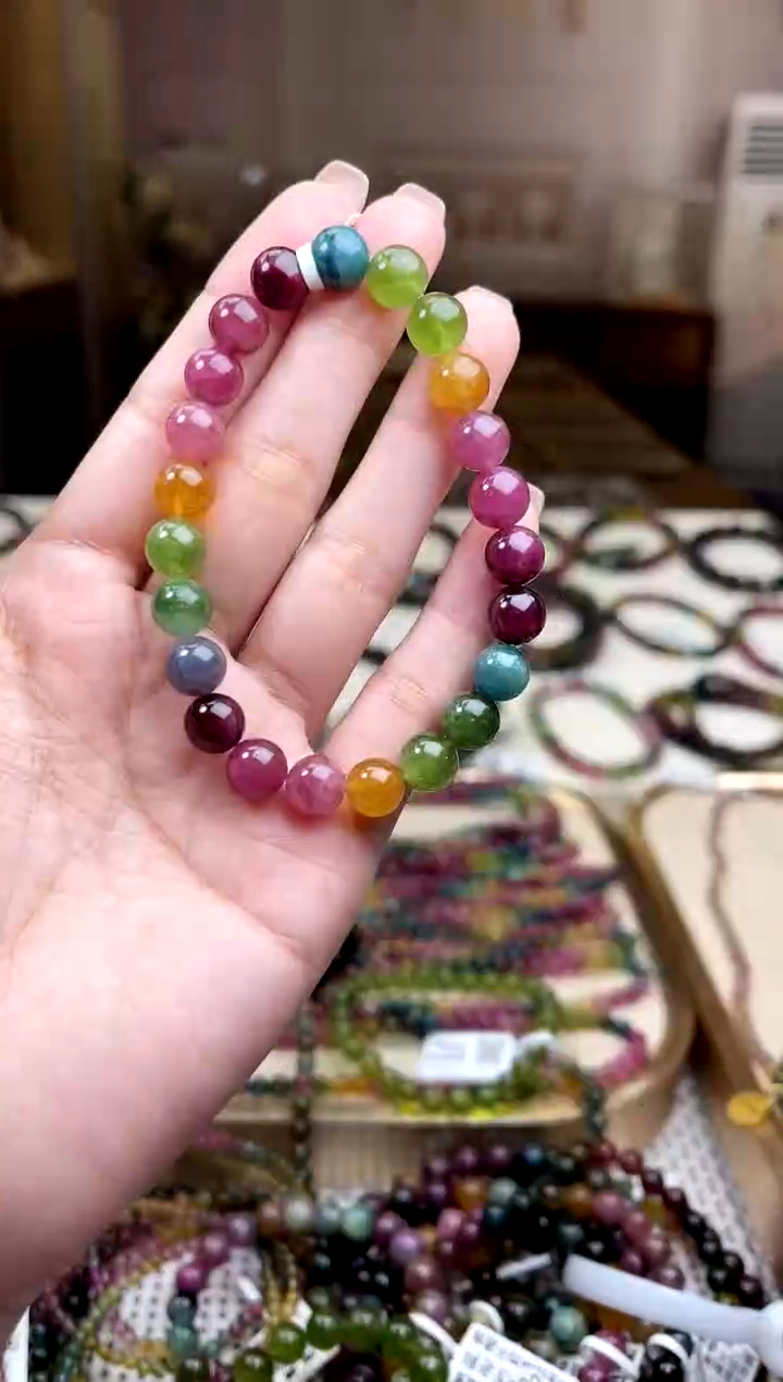 【闪购商品】/未镶嵌碧玺8mm+碧玺单圈多样性发货