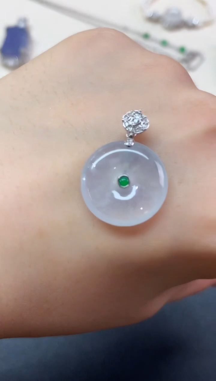 翡翠18K金镶嵌吊坠(不含链)吊坠(不含链)|1980多样性发其一