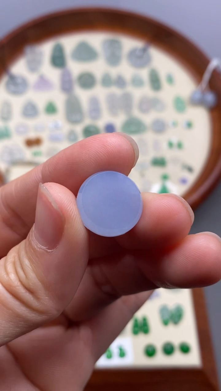 【闪购商品】翡翠颈饰未镶嵌冰紫无事牌/芬