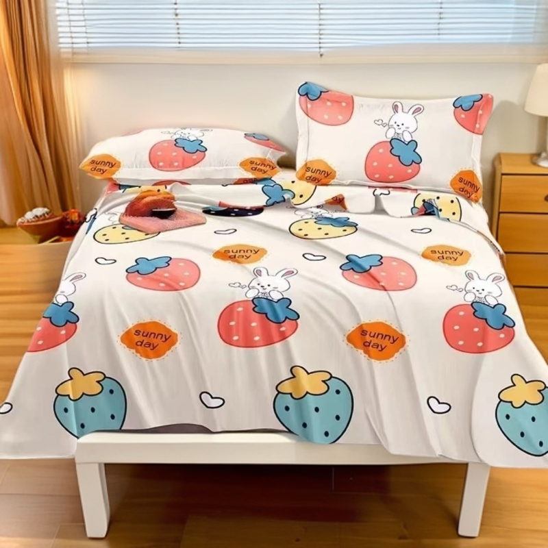 单人床单-【优雅兔】尺寸1.5*2.3米秋冬季加密加厚斜纹