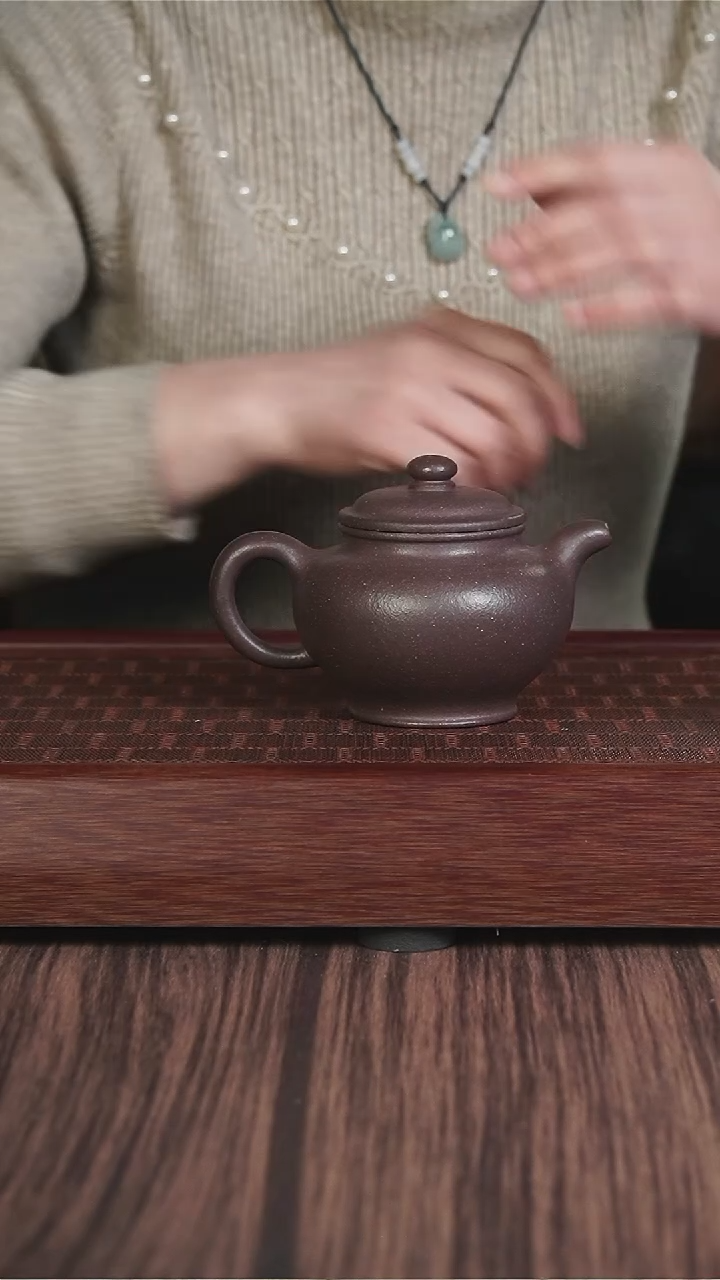 【闪购商品】紫砂茶壶粗砂 天青 掇只