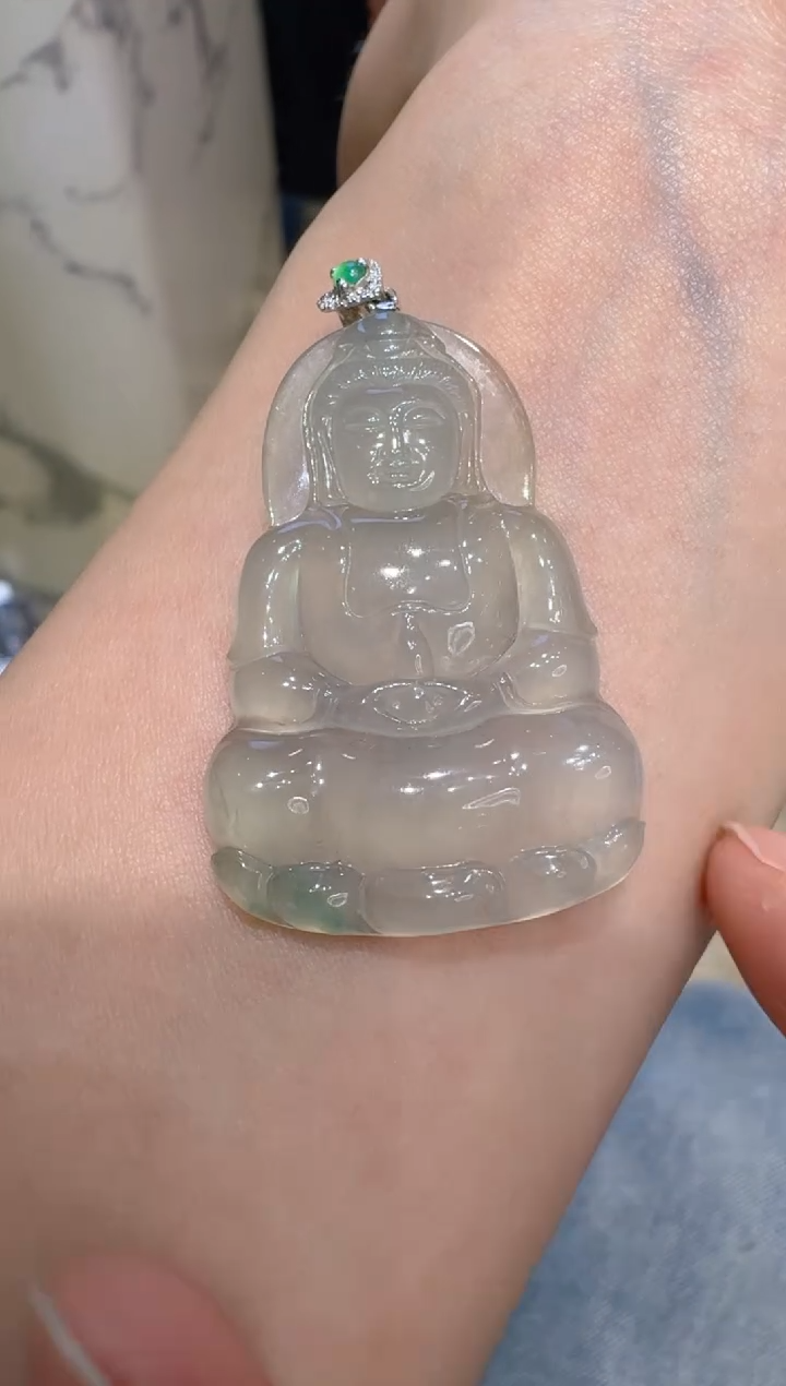 吊坠(不含链)18K金镶嵌翡翠多样性团购发一件