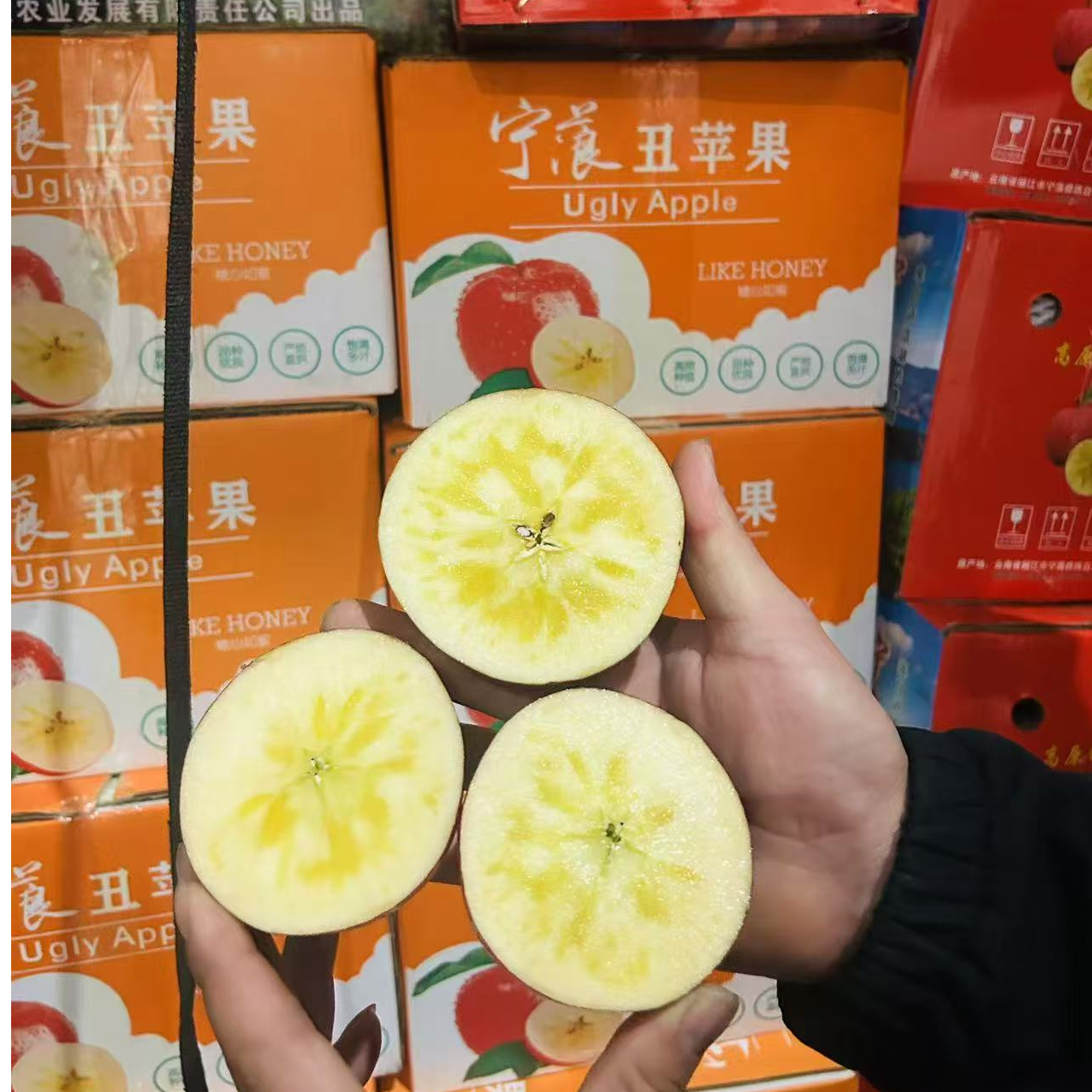 云南丽江苹果宁蒗丑苹果冰糖心高原自然野生脆甜多汁