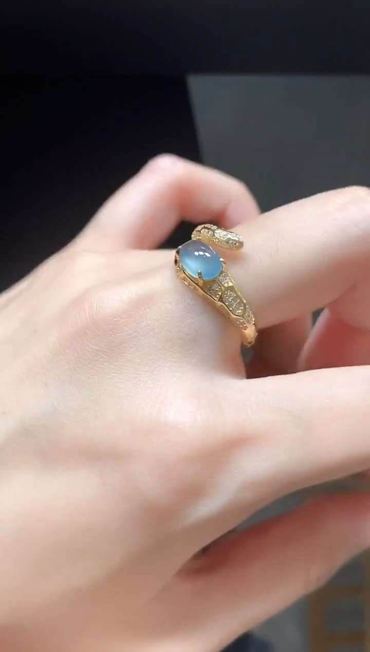 银S925镶嵌戒指翡翠5151-10