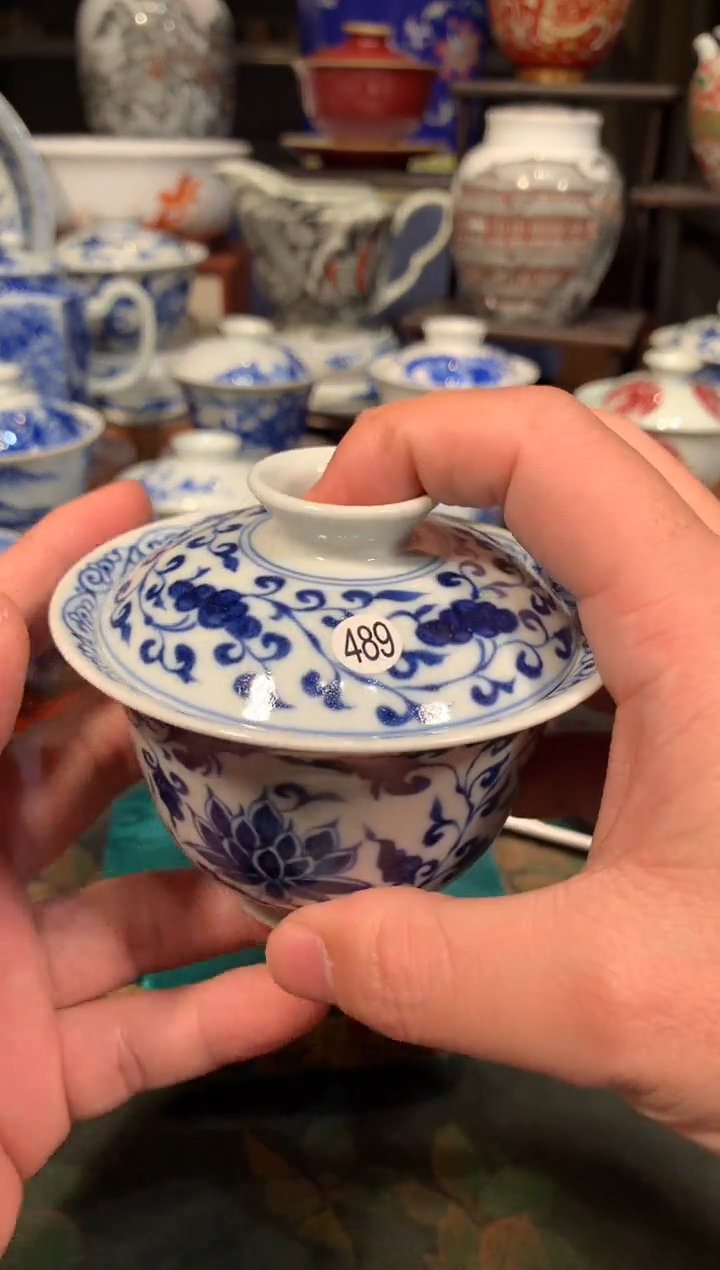 每**事489青花盖碗qd338