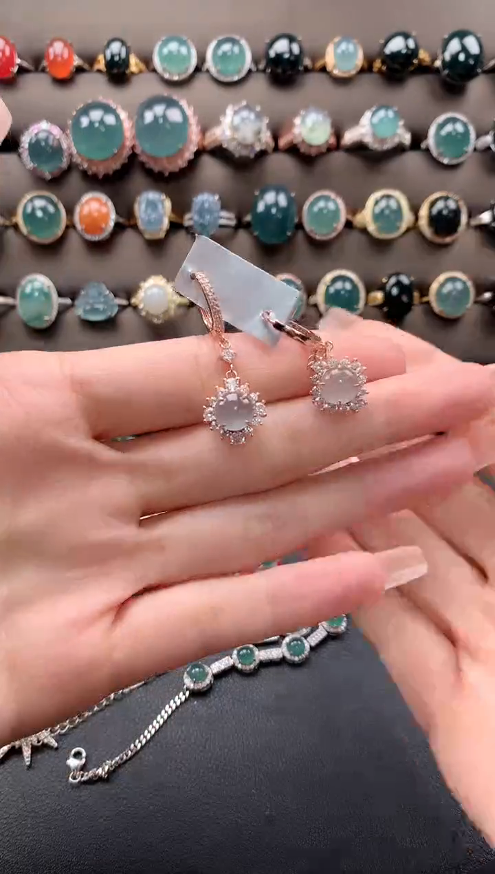 【闪购商品】翡翠戒指银S925镶嵌432432423