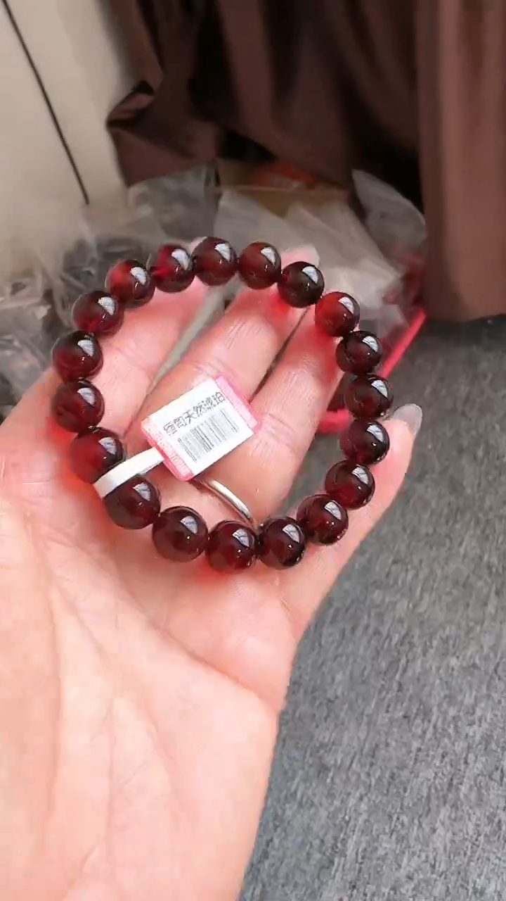 【闪购商品】琥珀手链未镶嵌规格10血珀手串#69