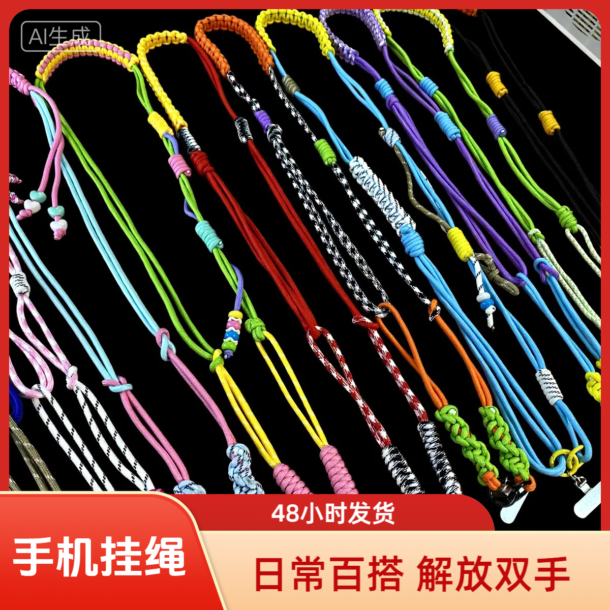 可拆卸男女通用长款防丢手机挂绳斜挎斜跨绳