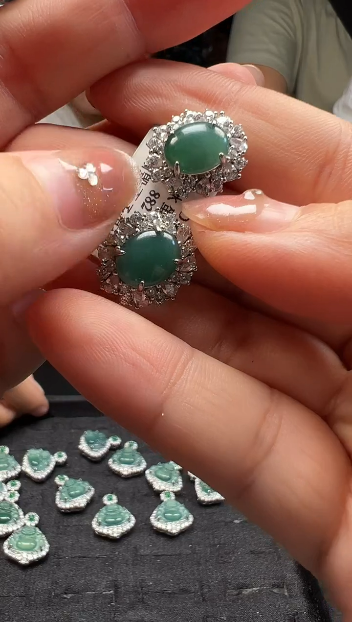 翡翠合金耳饰53040/多样性/发一件