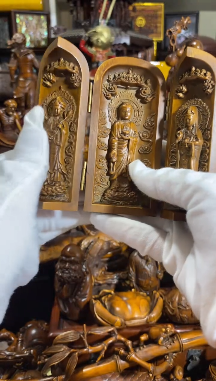 木小叶黄杨小件三开盒