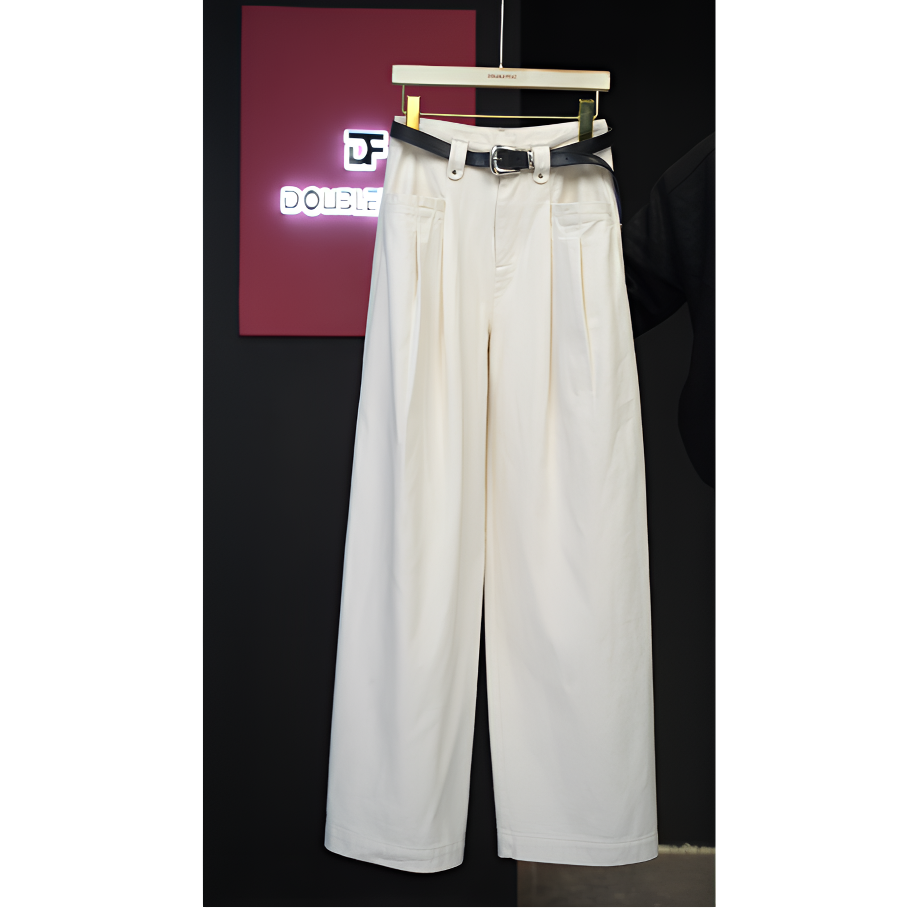 2025年早春新款阔腿显瘦高腰时尚百搭简约牛仔裤休闲裤