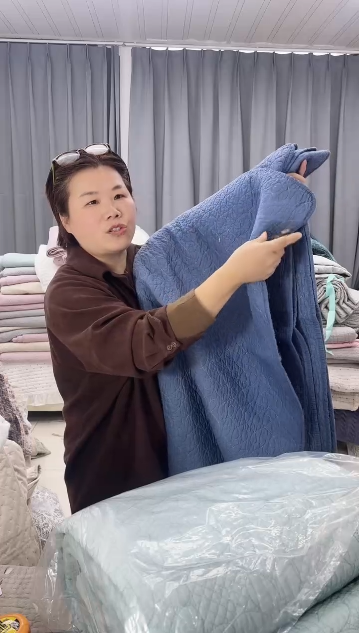 棉1.8*2.0蓝色纯棉