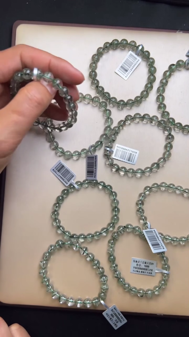 【闪购商品】水晶手链未镶嵌YW3056约8mm多样性发一件