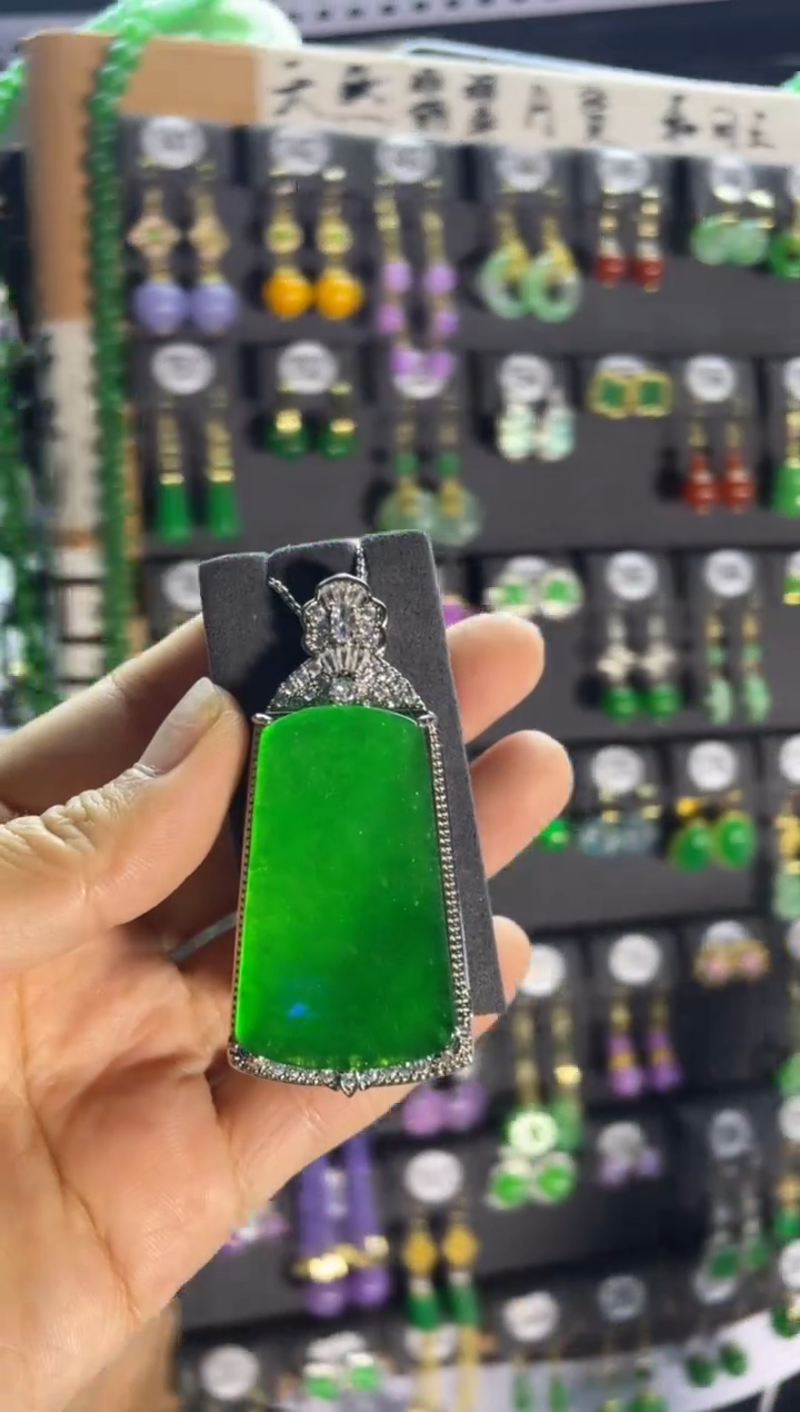 翡翠银S925镶嵌颈饰238...