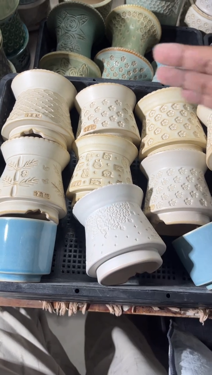 七里烧默认瑕11-21-154-4个一组赠1个素色随机1组