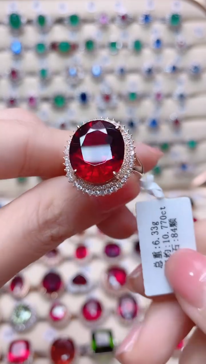 【闪购商品】碧玺18K金戒指18K金镶嵌1