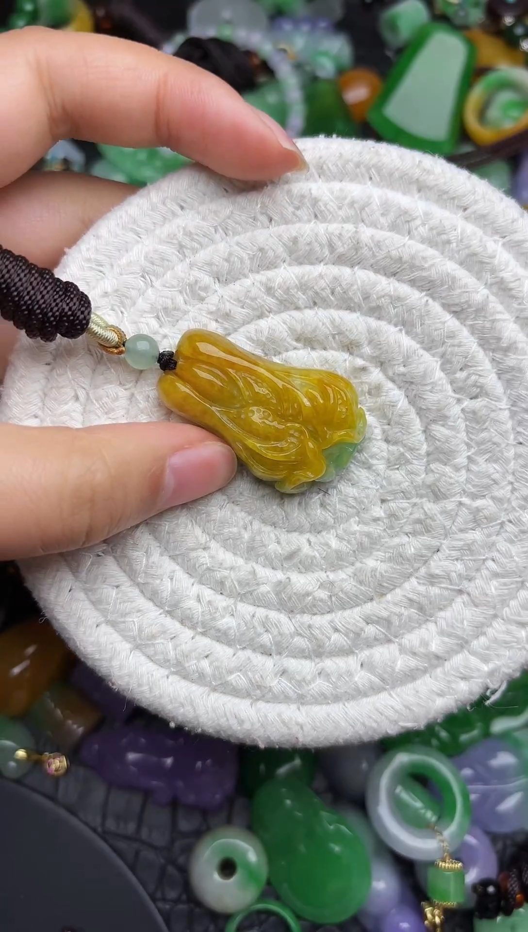 颈饰未镶嵌翡翠缅甸翡翠吊坠