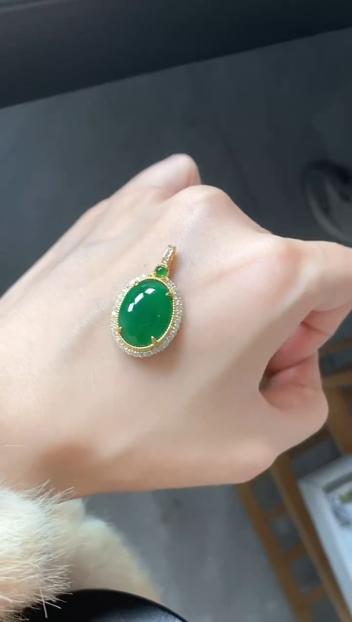 银S925镶嵌戒指翡翠15151