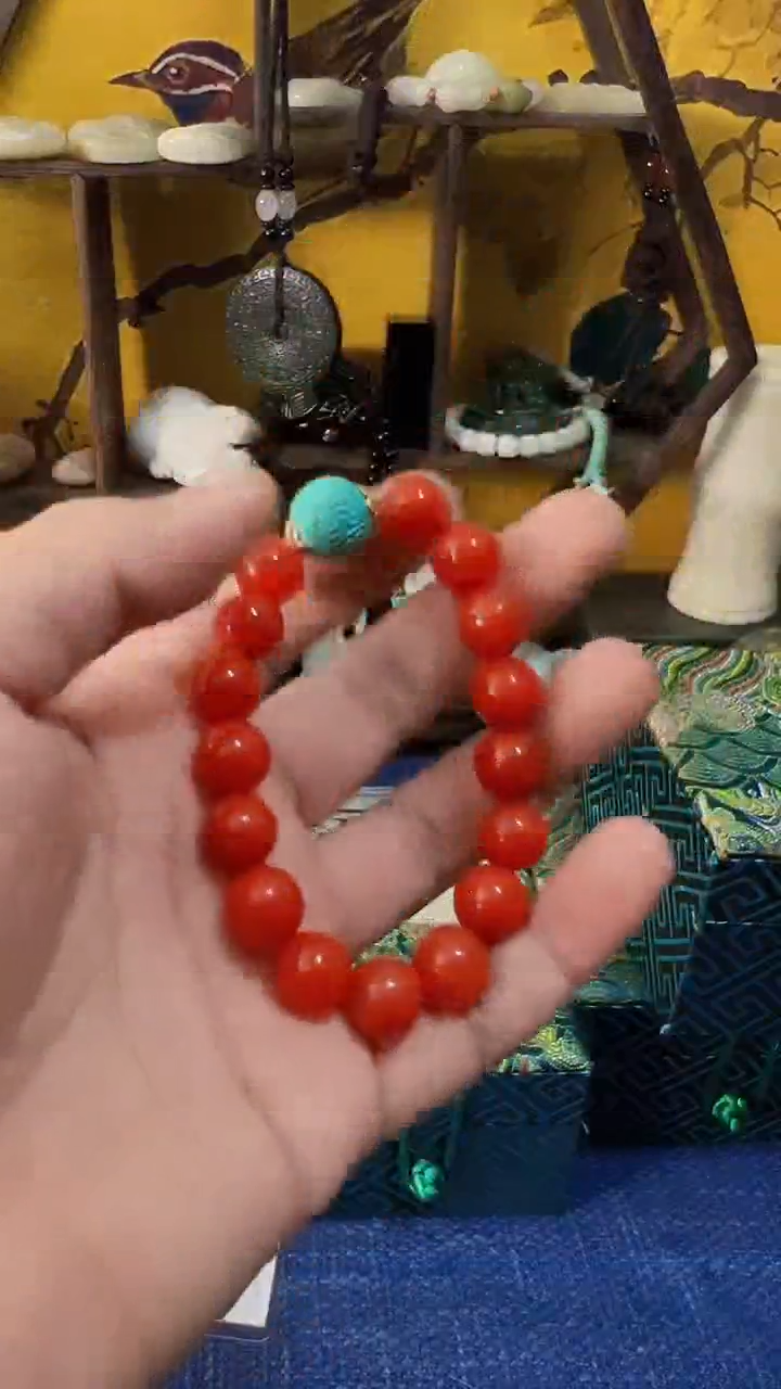 【闪购商品】南红玛瑙挂件合金南红 单圈+南 (飞铃文玩)