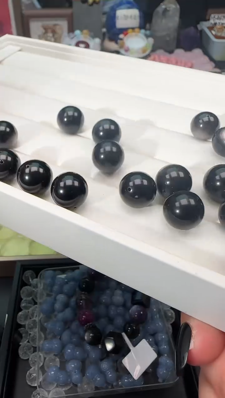 黑曜岩未镶嵌颈饰21a多样性发其一/8.13/2个