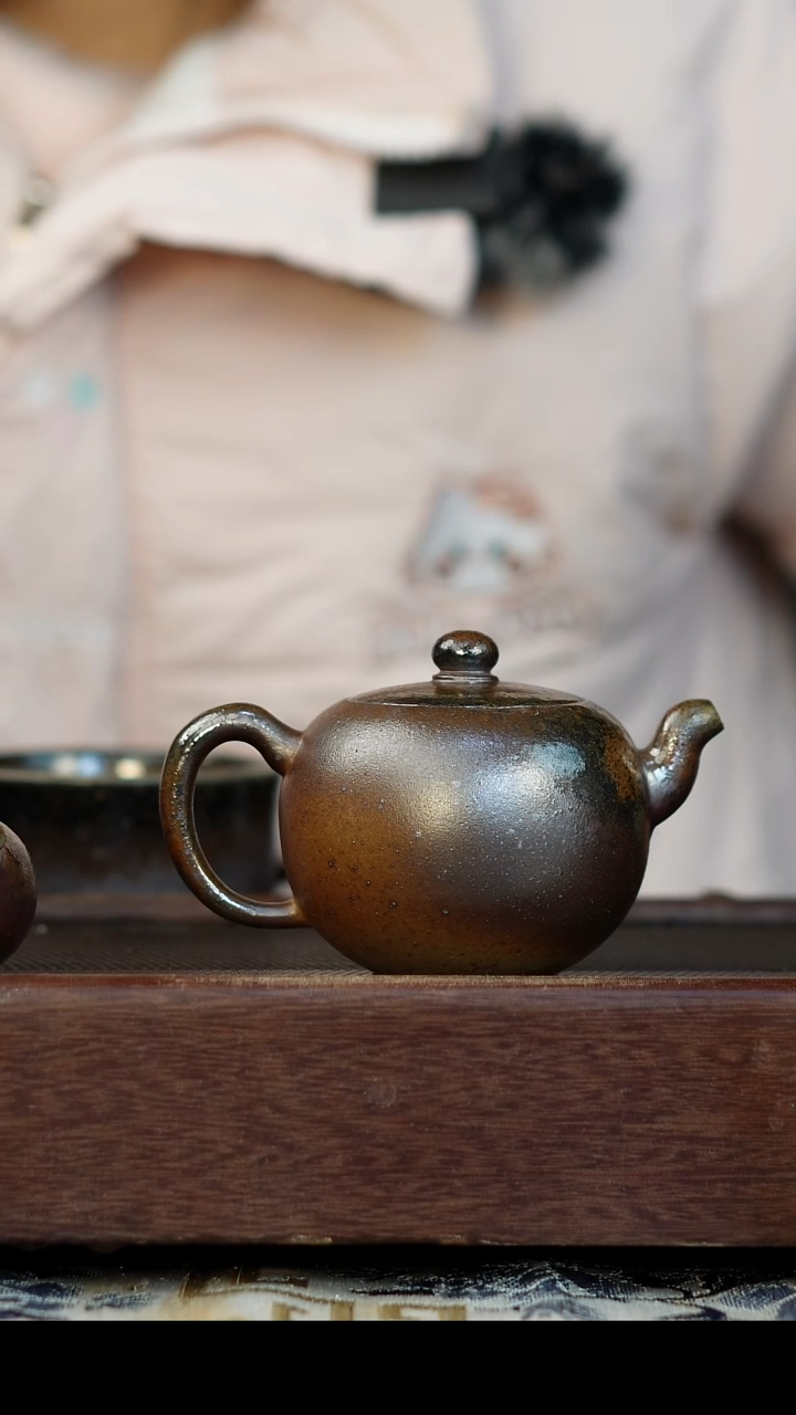 茶壶紫砂柴烧紫砂 天青一粒珠150cc
