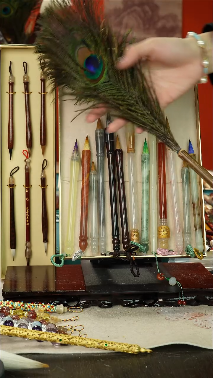 104号闪孤品高货毛笔链接 清水试笔 蘸墨不退