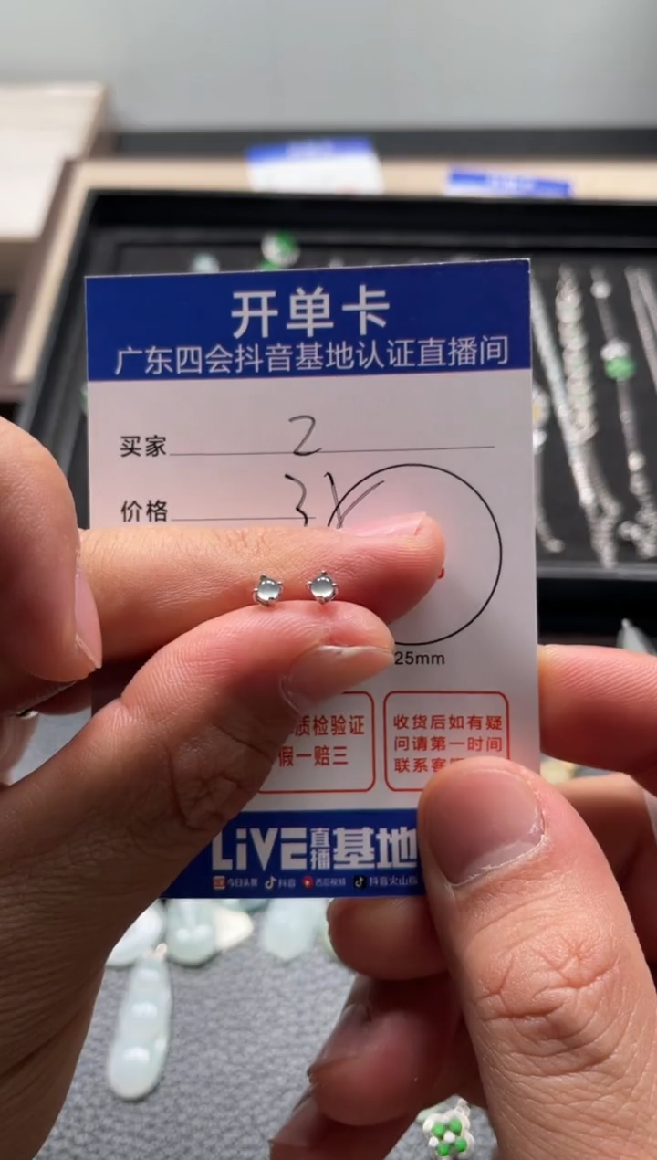 颈饰未镶嵌翡翠z*h耳钉