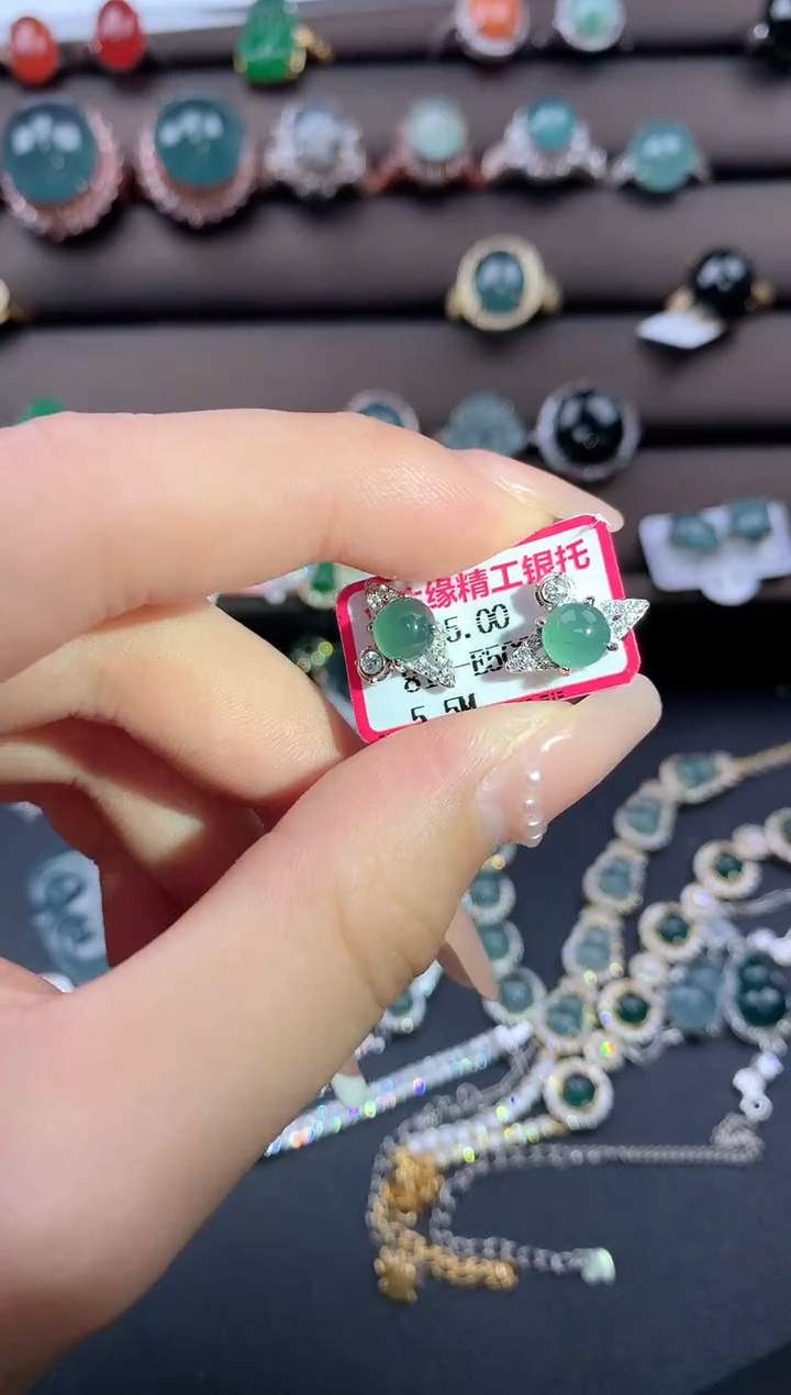 【闪购商品】翡翠戒指银S925镶嵌52141