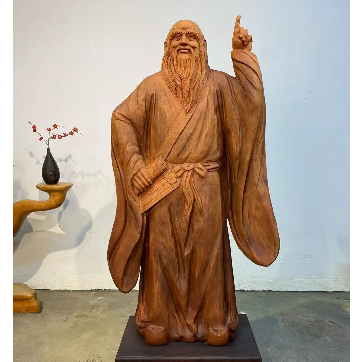 「新品老子论道」家居落地摆件工艺品古玩根雕长73-37-171-39