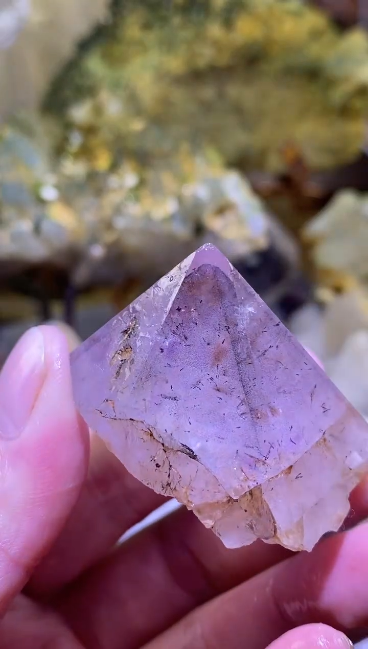 未镶嵌珠宝半成品水晶53号72g四川超七花园水晶