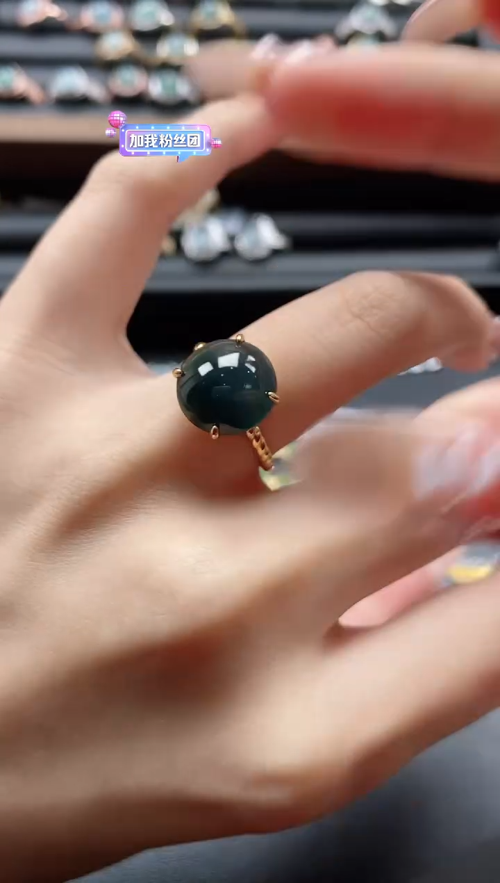 【闪购商品】翡翠戒指银S925镶嵌51151