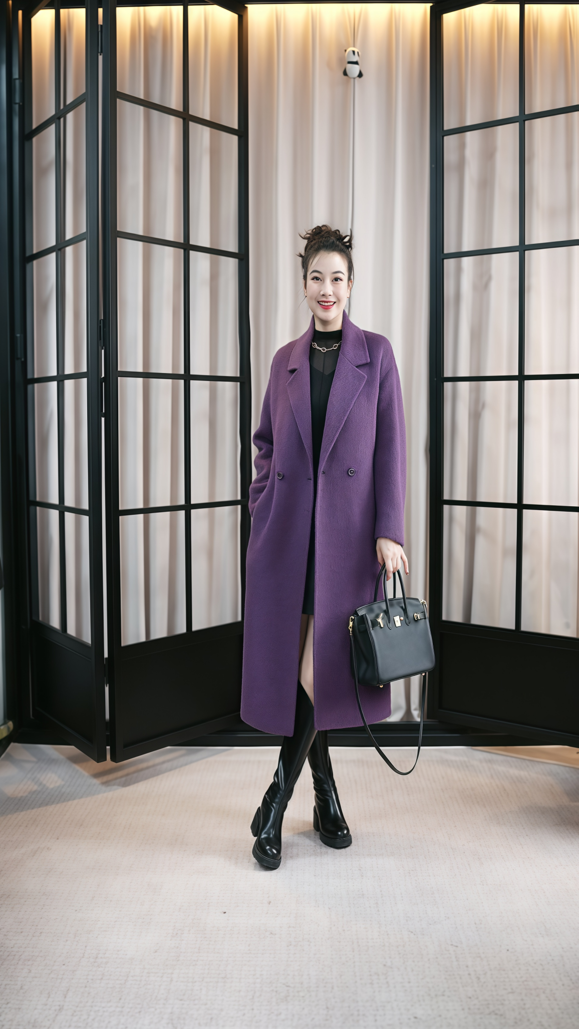 【轻奢时尚苏力大衣】2025新款秋冬双面苏力大衣外套冬季加厚长款